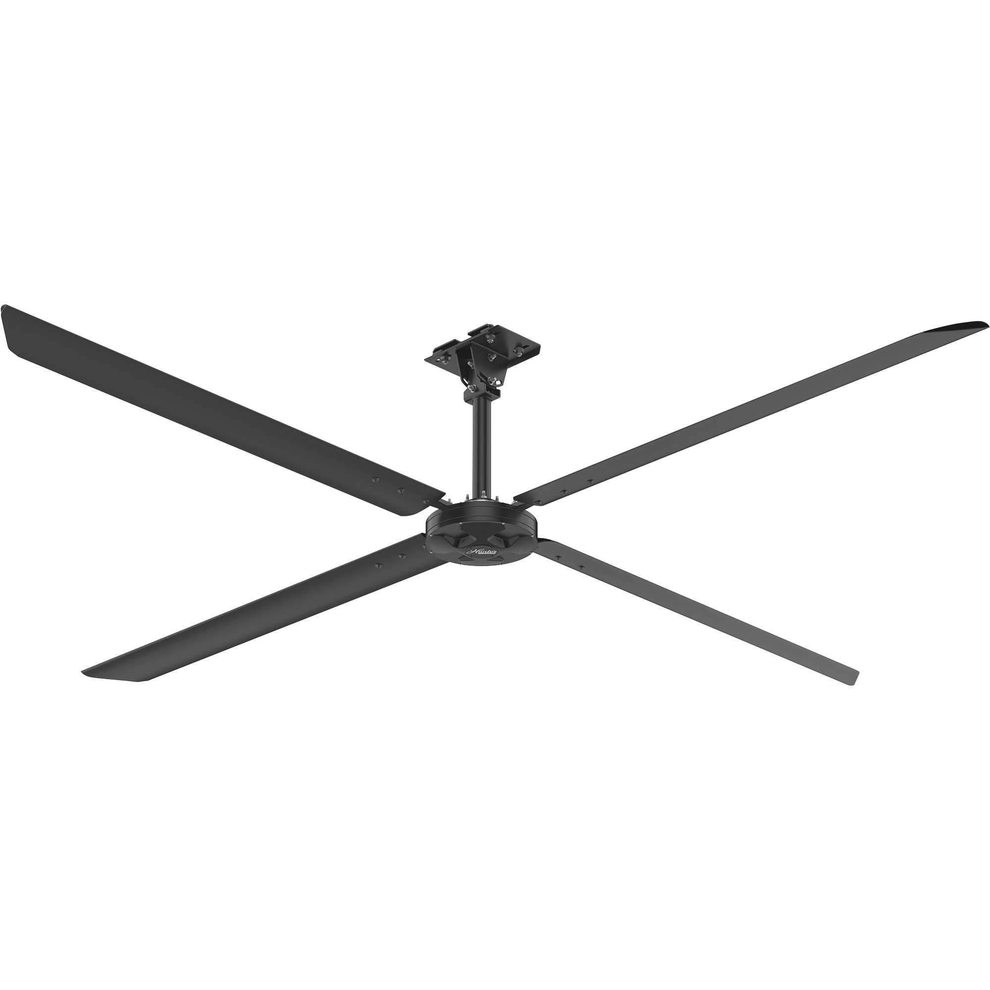 Hunter Industrial HVLS Ceiling Fan with 350 Series Touch Screen Panel, 14ft., Black, Model#  74169